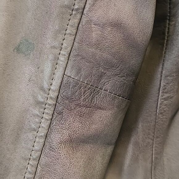 DOMA Goat Leather Moto Biker Jacket, Distressed Multi Zipper Closure | L - Picture 14 of 16